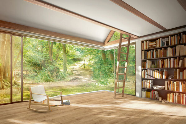 Parador Modular ONE Cross Cut Original in einem Wohnraum.