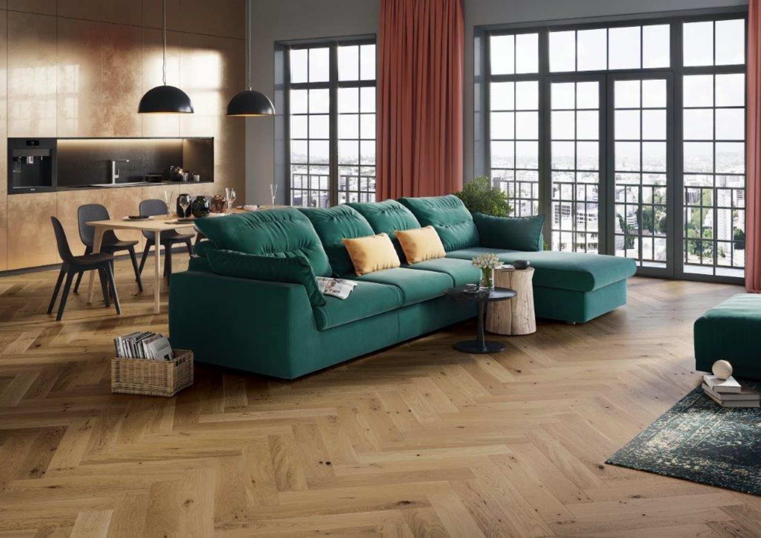 Barlinek Parkett Realwood -Eiche angeräuchert gebürstet farblich naturgeölt BLC-DBE1-OX4-PWR-A14130-U