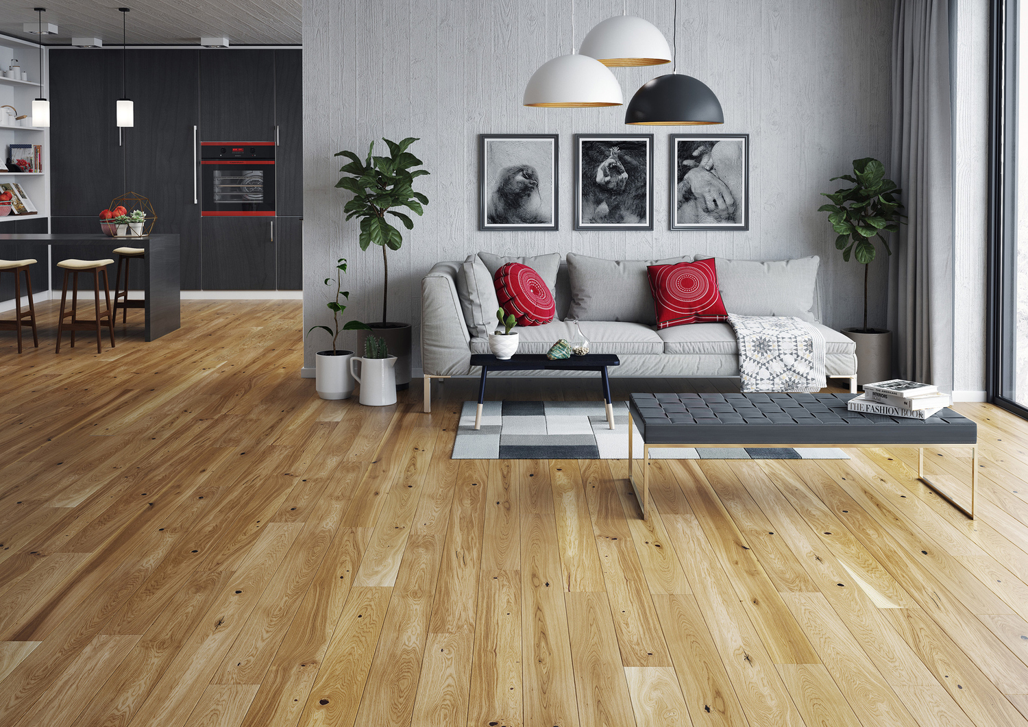 Barlinek Parkett Realwood -Eiche gebürstet naturgeölt BC8-DBE1-OX4-XXR-D14130-I