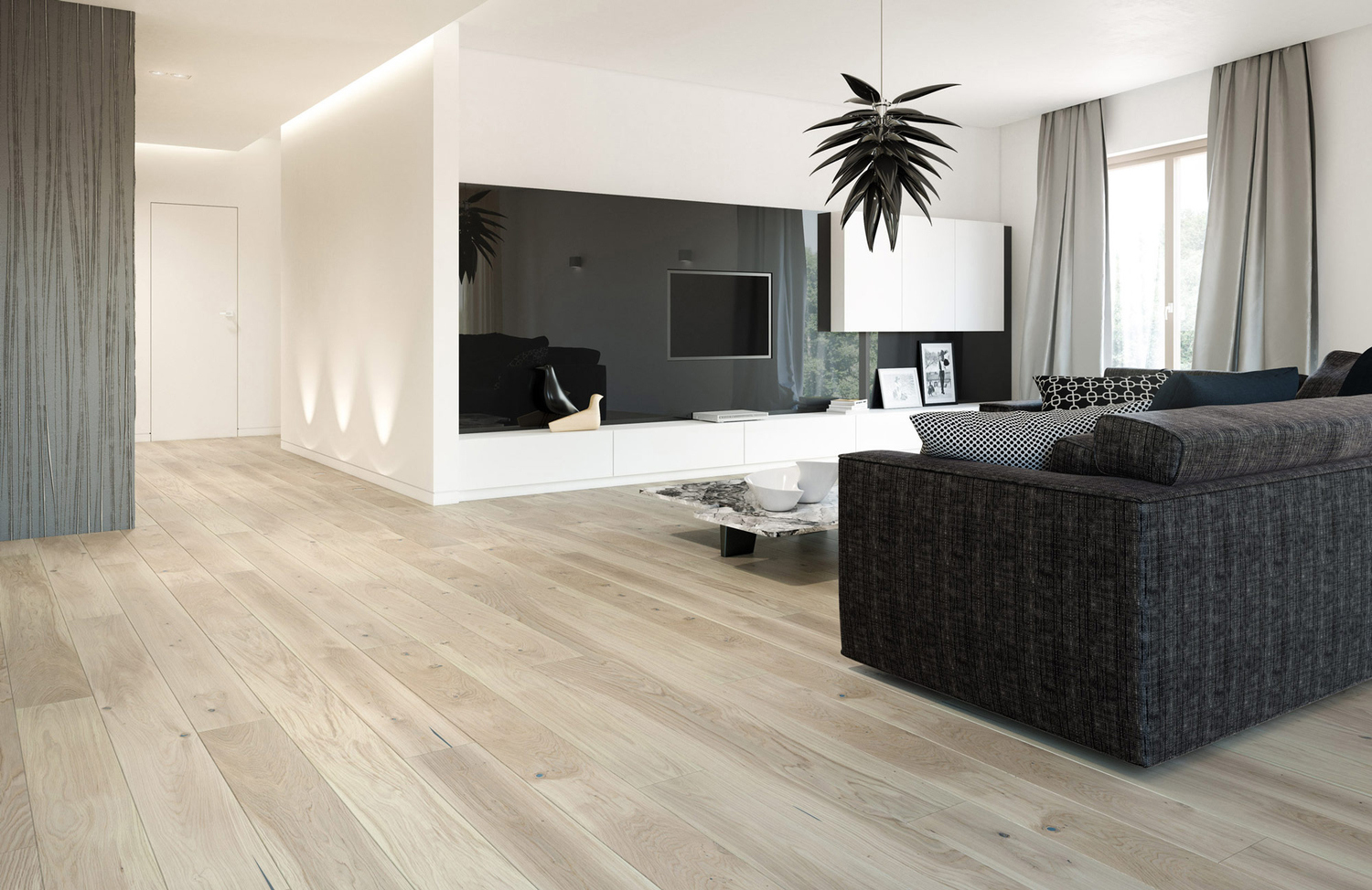 Barlinek Parkett Realwood -Eiche gebürstet weiss geölt BC1-DBE1-OX4-B2R-D14180-F