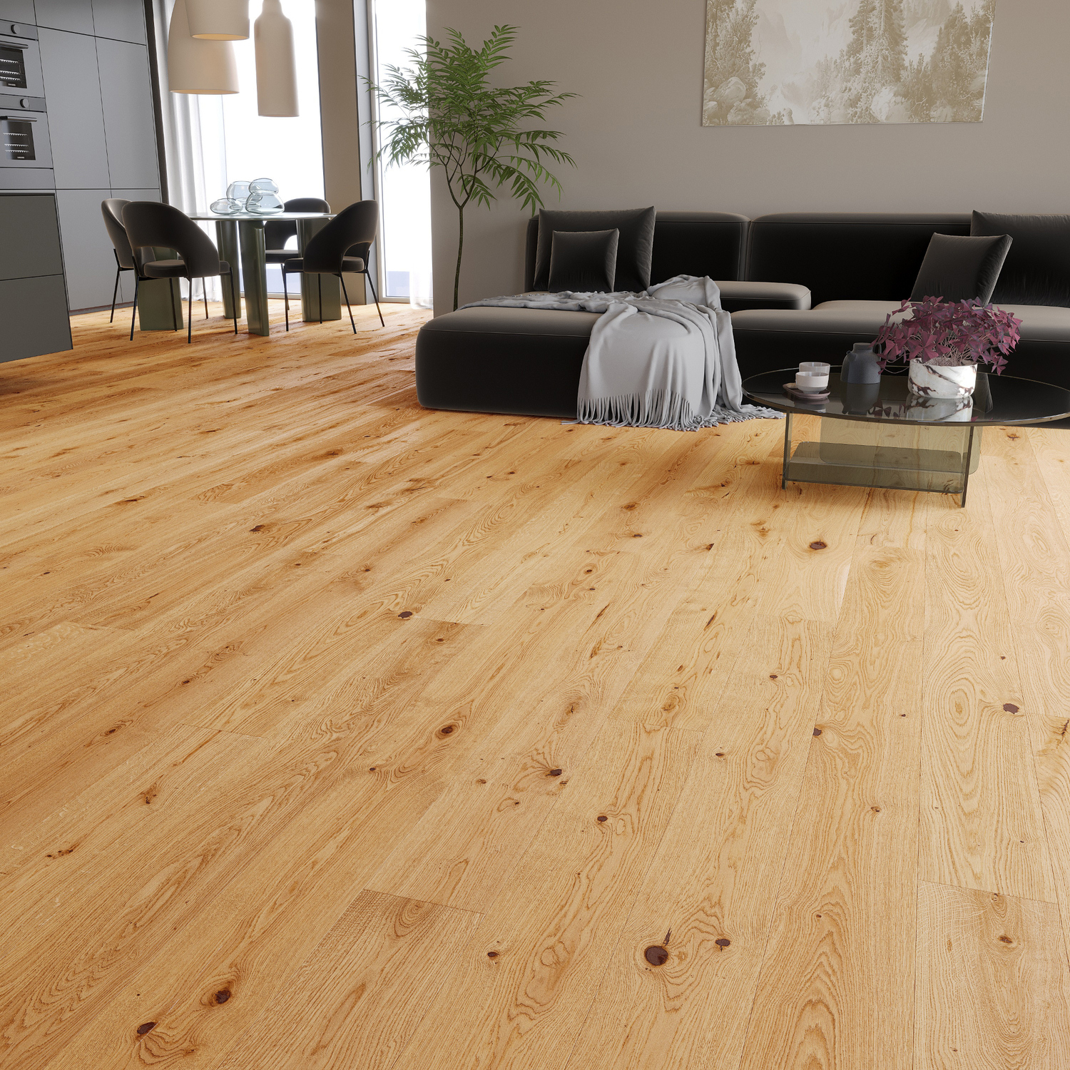 Barlinek Parkett Realwood -Eiche tiefengebürstet naturgeölt BC1-DBE1-OX6-XXG-D14180-U