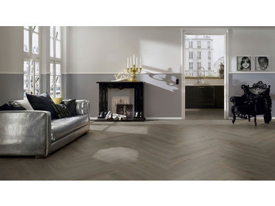 ter Hürne FLEMISH HERITAGE COLLECTION Parkett M12 Eiche azurbraun 1426 gebürstet, farbig naturgeölt Fischgrät 1101012240 | 1