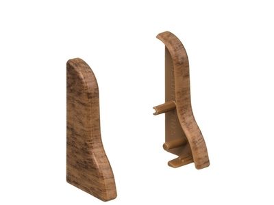 HARO Zubehör Endkappe Nuss dunkel Kunststoff f. SL 19x39 geschwung. (2 Stk/Pack) 408735 | 1