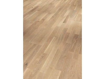 Parador Basic 11-5 Parkett Eiche Weißpore weiß matt lack Schiffsboden 3-Stab 1595130 | 1