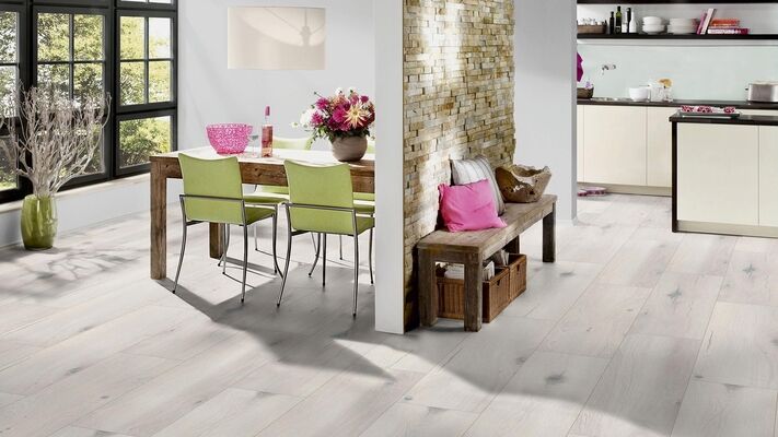 ter Hürne Trend Line Laminat Eiche alabaster linear-gebürstet Schlossdiele 1101021683 | 35469