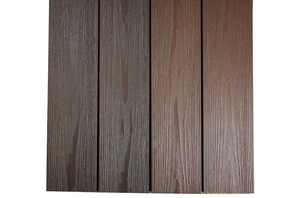 PR Flooring BPC Terrassendiele braun / dunkelbraun Beidseitige Holzstruktur Hohlkammerprofil Coextrudiert A0013888 | 52703