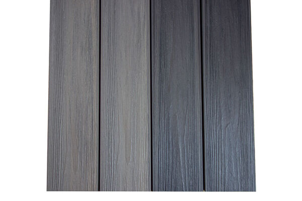 PR Flooring BPC Terrassendiele Silber / grau Beidseitige Holzstruktur Hohlkammerprofil Coextrudiert A0013890 | 52709