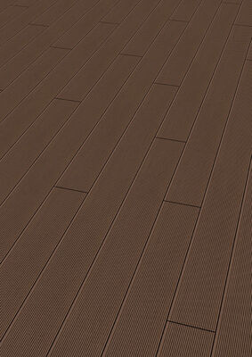 PR Flooring BPC Terrassendiele Mahagoni geriffelt / fein genutet Massivprofil Massiv 2020 A0013162 | 52787