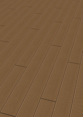 PR Flooring BPC Terrassendiele Sand geriffelt / fein genutet Massivprofil Massiv 2020 A0013653 | 52817