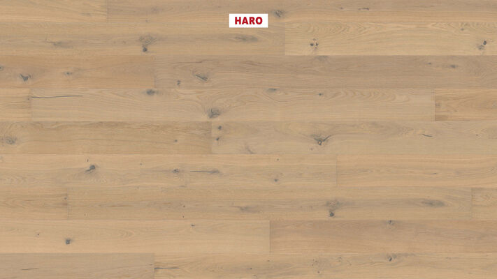  HARO PARKETT 4000 Parkett Eiche lichtweiß Sauvage strukturiert Landhausdiele 180 2200x13,5x180 mm 541860 | 57160
