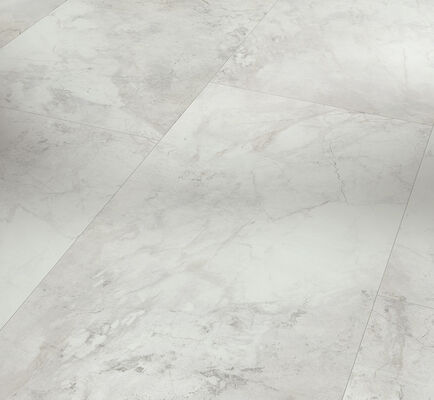  Parador Trendtime 5 Vinylboden Mamor Abbey Weiss Mineralstruktur Rigid / SPC Großfliese 914x457x6 mm 1748847 | 58642