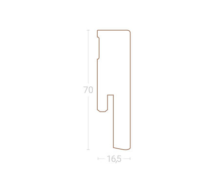 Parador SL 18 Sockelleiste Dekorfolie Eiche E040 2200x16,5x70 mm 1748961 | 60610