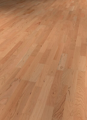  ter Hürne Satin Elements Collection Parkett ausgeglichen lackiert Schiffsboden 3-Stab Naturholz Parkett Kirschbaum amerikanisch 2390x200x13 mm 1101010141 | 73105