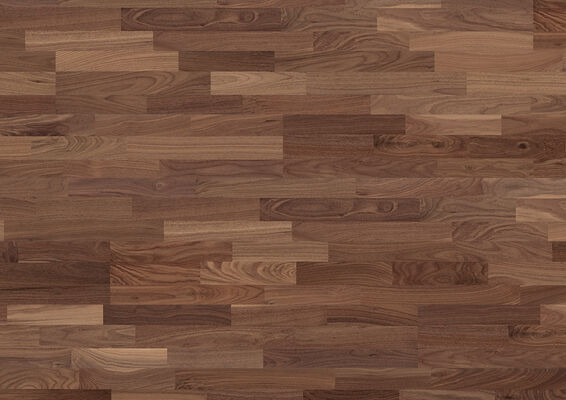  ter Hürne Satin Elements Collection Parkett ausgeglichen lackiert Schiffsboden 3-Stab Naturholz Parkett Nussbaum 2390x200x13 mm 1101010151 | 73114