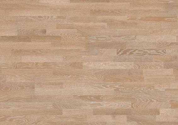  ter Hürne Satin Elements Collection Parkett ausgeglichen gebürstet, gekälkt, mattlackiert Schiffsboden 3-Stab Naturholz Parkett Eiche grauweiß 2390x200x13 mm 1101010613 | 73171