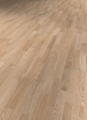  ter Hürne Satin Elements Collection Parkett ausgeglichen gebürstet, gekälkt, mattlackiert Schiffsboden 3-Stab Naturholz Parkett Eiche grauweiß 2390x200x13 mm 1101010613 | 73174