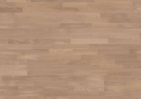  ter Hürne Satin Elements Collection Parkett ausgeglichen weiß mattlackiert Schiffsboden 3-Stab Naturholz Parkett Eiche lichtbeige 2390x200x13 mm 1101010614 | 73183