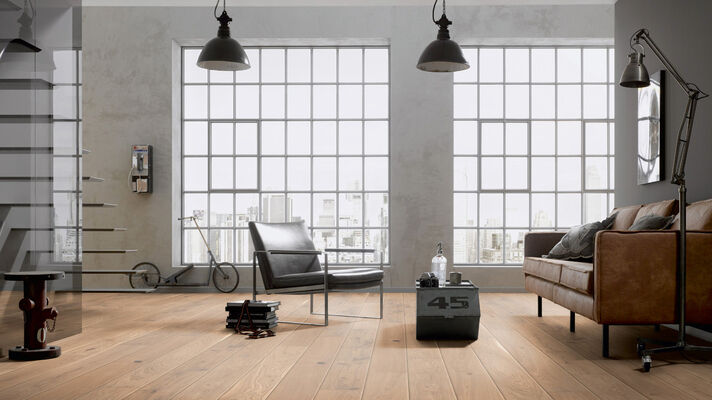  ter Hürne Moods Of Provence Collection Parkett ausdrucksstark gebürstet, weiß naturgeölt Landhausdiele Naturholz Parkett Eiche lichtbeige 2390x200x13 mm 1101010790 | 73273