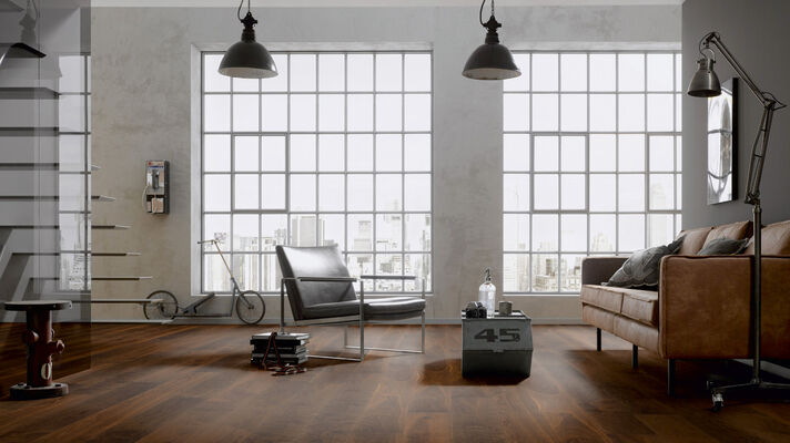  ter Hürne Moods Of Provence Collection Parkett ausdrucksstark geräuchert-gebürstet-naturgeölt Landhausdiele Naturholz Parkett Eiche dunkelbraun 2390x200x13 mm 1101010901 | 73354