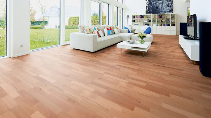  ter Hürne Pride of Nature Collection Parkett ausdrucksstark naturgeölt Schiffsboden 3-Stab Naturholz Parkett Buche 2390x200x13 mm 1101011528 | 73378