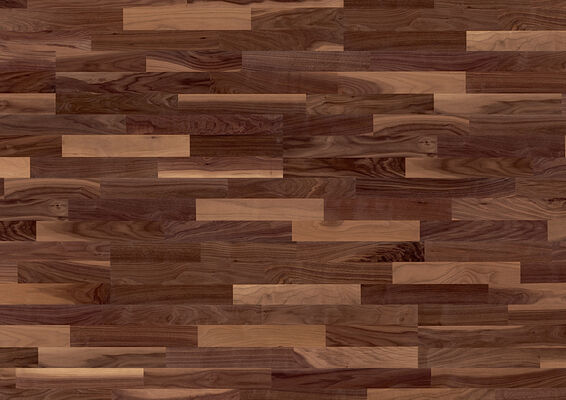 ter Hürne Pride of Nature Collection Parkett ausdrucksstark naturgeölt Schiffsboden 3-Stab Naturholz Parkett Nussbaum 2390x200x13 mm 1101011529 | 73396