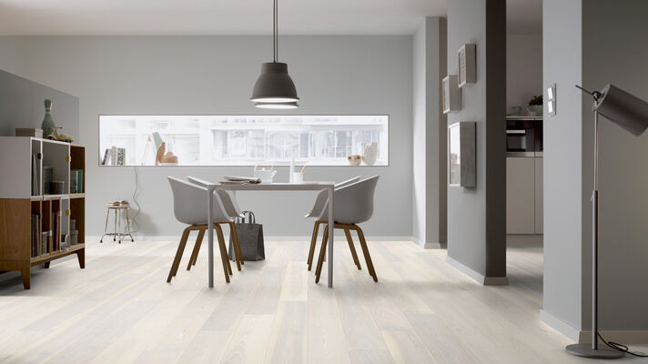  ter Hürne Grand Velvet Collection Parkett ausgeglichen weiß mattlackiert Landhausdiele Naturholz Parkett Esche azurweiß 1278 2390x200x13 mm 1101012165 | 73477