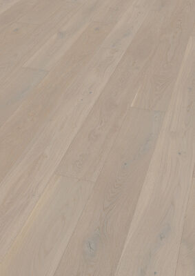  ter Hürne Heaven Collection Parkett ausgeglichen gebürstet, farbig extra mattlackiert Landhausdiele Naturholz Parkett Eiche lichtgrau 1408 2390x200x13 mm 1101012218 | 73558