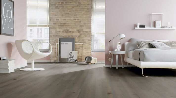  ter Hürne Earth Collection Parkett ausdrucksstark gebürstet, farbig naturgeölt Landhausdiele Naturholz Parkett Eiche azurbraun 2390x200x13 mm 1101012227 | 73636