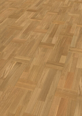  ter Hürne Contours Collection Parkett ausgeglichen gebürstet, naturgeölt Flechtmuster Naturholz Parkett Eiche 2390x200x13 mm 1101012283 | 73654