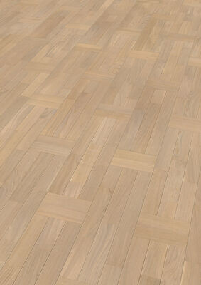  ter Hürne Contours Collection Parkett ausgeglichen gebürstet, farbig naturgeölt Flechtmuster Naturholz Parkett Eiche sandgrau 2390x200x13 mm 1101012284 | 73666