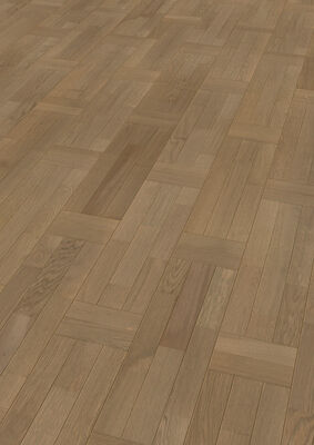  ter Hürne Contours Collection Parkett ausgeglichen gebürstet, farbig naturgeölt Flechtmuster Naturholz Parkett Eiche terrabraun 2390x200x13 mm 1101012287 | 73690