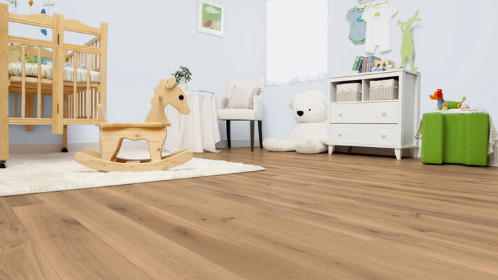  ter Hürne Grand Naturals Collection Parkett ausdrucksstark gebürstet, weiß naturgeölt Landhausdiele Naturholz Parkett Eiche lichtbeige 1280 2390x200x13 mm 1101012290 | 73714