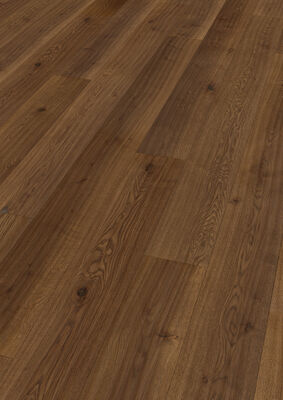  ter Hürne Unique Collection Parkett impulsiv handgehobelt, farbig naturgeölt Landhausdiele Naturholz Parkett Eiche unique samtbraun 2390x200x13 mm 1101013014 | 73792