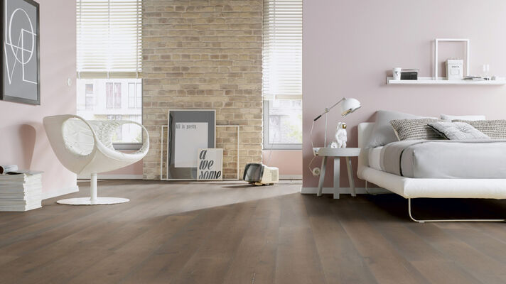  ter Hürne Unique Collection Parkett impulsiv rissveredelt, gebürstet, farbig naturgeölt Landhausdiele Naturholz Parkett Eiche unique nebelbraun 2390x200x13 mm 1101013019 | 73843