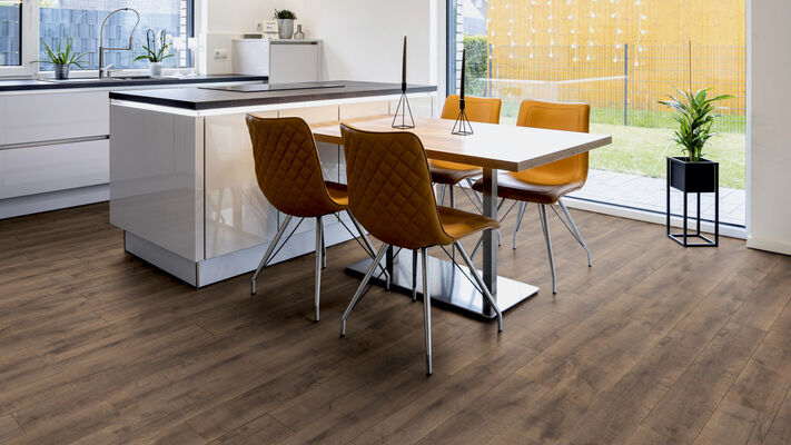  ter Hürne Classic Edition Laminatboden linear-gebürstet Landhausdiele Iko Premium-Laminatboden Eiche Jazz Club 1288x195x8 mm 1101021821 | 73882