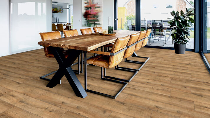  ter Hürne Trend Edition Laminatboden fein-gebürstet Landhausdiele breit Iko Premium-Laminatboden Eiche Industrial 1285x280x8 mm 1101021823 | 73906