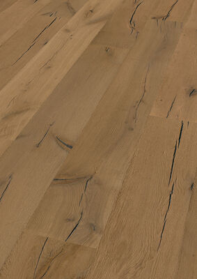  Bennett & Jones Grand Houses Parkett Eiche Oak No.34 - Highgrove intense tiefgebürstet, rissgestaltet, geräuchert, weiß wachsgeölt Schlossdiele 2400x305x15 mm 1148012013 | 74074