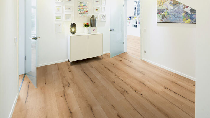 ter Hürne Trend Edition Laminatboden fein-gebürstet Landhausdiele breit Iko Premium-Laminatboden Eiche Art Deco 1285x280x8 mm 1101021826 | 75208