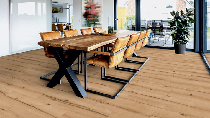  ter Hürne Trend Edition Laminatboden fein-gebürstet Landhausdiele breit Iko Premium-Laminatboden Eiche Art Deco 1285x280x8 mm 1101021826 | 75211