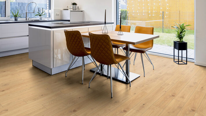  ter Hürne Classic Edition Laminatboden fein-gebürstet Landhausdiele Iko Premium-Laminatboden Eiche Yoga Studio 1285x192x8 mm 1101021833 | 75295