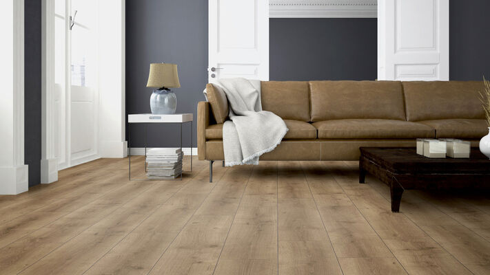  ter Hürne Classic Edition Laminatboden fein-gebürstet Landhausdiele Iko Premium-Laminatboden Eiche Scotch Saloon 1285x192x8 mm 1101021835 | 75316