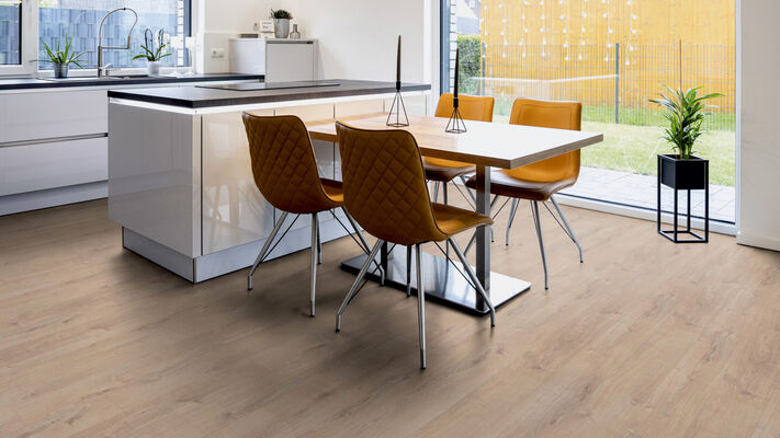  ter Hürne Classic Edition Laminatboden linear-gealtert Landhausdiele Iko Premium-Laminatboden Eiche Rock Cafe 1288x195x8 mm 1101021837 | 75343