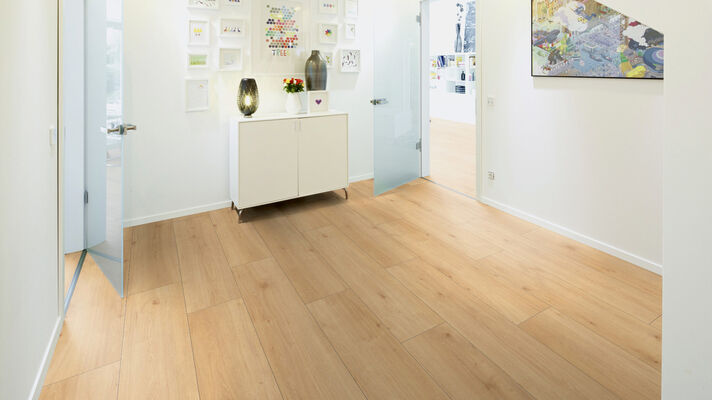  ter Hürne Trend Edition Laminatboden fein-strukturiert Landhausdiele breit Iko Premium-Laminatboden Eiche Japandi 1285x280x8 mm 1101021847 | 75460