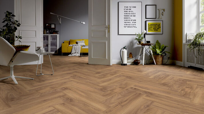 ter Hürne Herringbone Edition Laminat Eiche Cottage gealtert Fischgrät Iko Premium-Laminatboden 630x126x10 mm 1101021855 | 75559