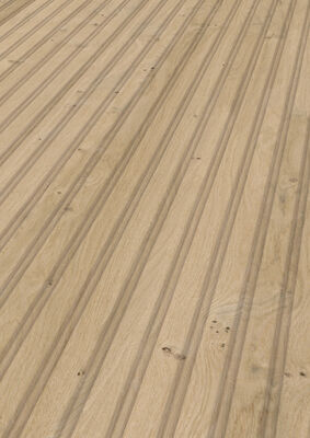  ter Hürne Linear Edition Dekor-Paneele strukturiert Paneel Linear UniqueDesign Eiche sand/sand 2600x148x12 mm 1101130323 | 75832