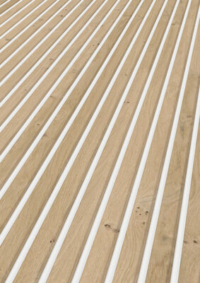  ter Hürne Linear Edition Dekor-Paneele strukturiert Paneel Linear UniqueDesign Eiche sand/kristallweiß 2600x148x12 mm 1101130324 | 75844