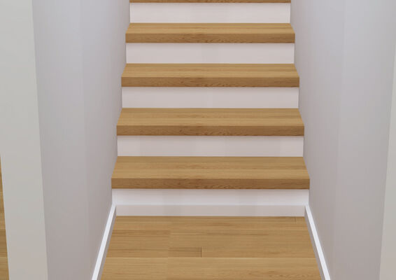  ter Hürne Zubehör Neutral Zubehör Boden Stufenprofil 2E für Parkett 2x eingeschlagen Treppenstufen 2390x125x55 mm 1101220001 | 77587