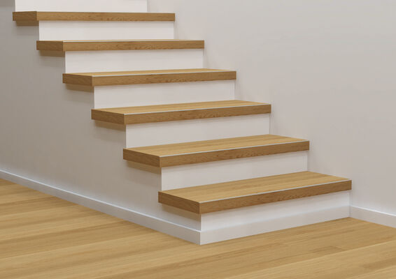  ter Hürne Zubehör Neutral Zubehör Boden Stufenprofil 2E Alu LG Parkett 2x eingeschlagen, mit Alukeder Treppenstufen 1100x125x55 mm 1101220004 | 77599