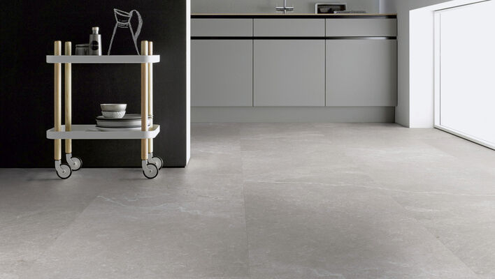 ter Hürne Stone Edition Design-Vinylboden Stein Cartagena fein-strukturiert Naturstein Soya Perform 1212,9x603,3x6 mm 1101240502 | 78235