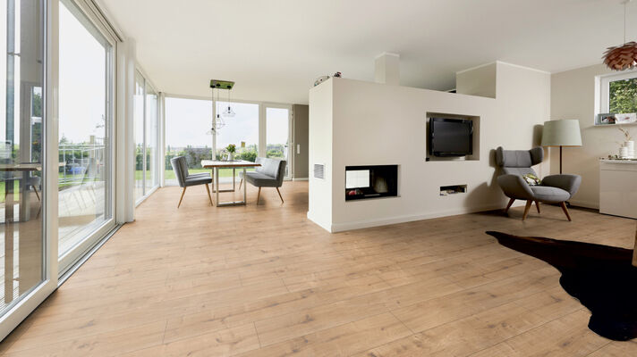  ter Hürne Classic Edition Dureco-Boden linear-gebürstet Landhausdiele Eiche Elba Strong 1288x195x12 mm 1101260041 | 78466